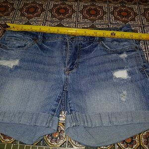 Aeropostale Distressed Blue Jean Shorts